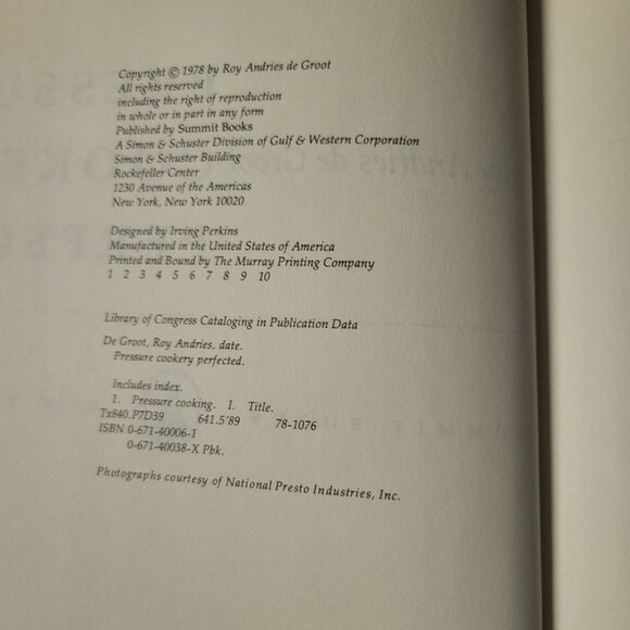 2 Book Set-Official Presto Pressure Cooker Cookbook & Pressure Cookery Perfected - Picture 9 of 10